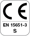 CE Certified according to harmonized European standard (EN). 