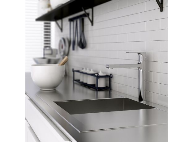 Orabella Falcon Ιταλική Μοντέρνα Μπαταρία Νεροχύτη Κουζίνας Χρωμέ