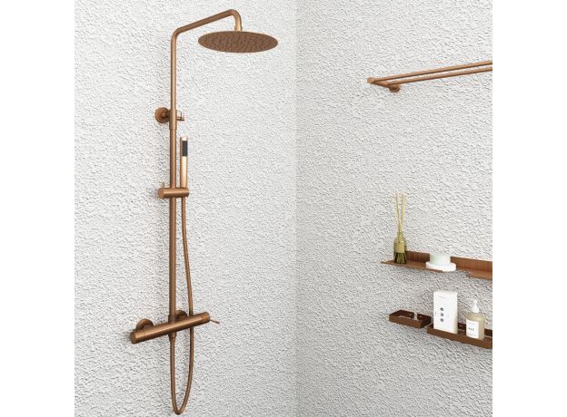 Orabella Terra  Στήλη ντουζ με στρόγγυλη κεφαλή Φ250 σε διάφορα χρώματα