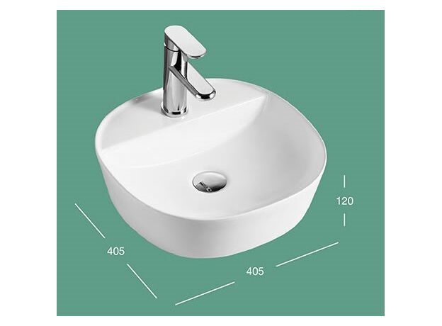 Seated Bathroom Sink - Hermes Tabletop 40.5Χ40.5xcm